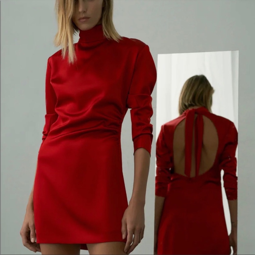 ZARA LIMITED EDITION RUCHED MINI DRESS SIZE S